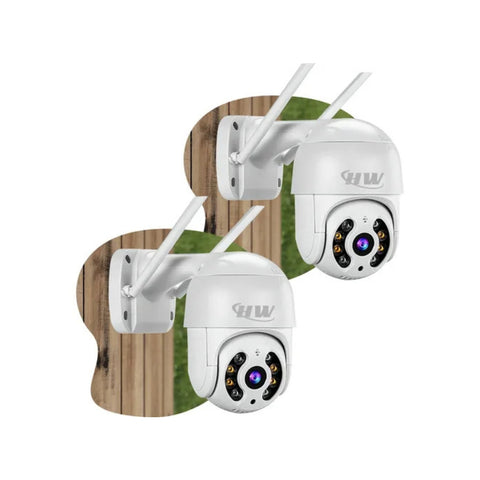Kit 2câmera Ip Icsee Prova D'água Infravermelho Externa Wifi - HW