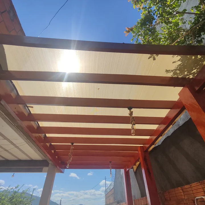 Tela Sombrite 90% Garagem Cobertura Piscina 4x6m Acabamento