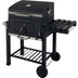 Churrasqueira Externa A Bafo Carvão Grelhas Rodas Termômetro Cor Preto
