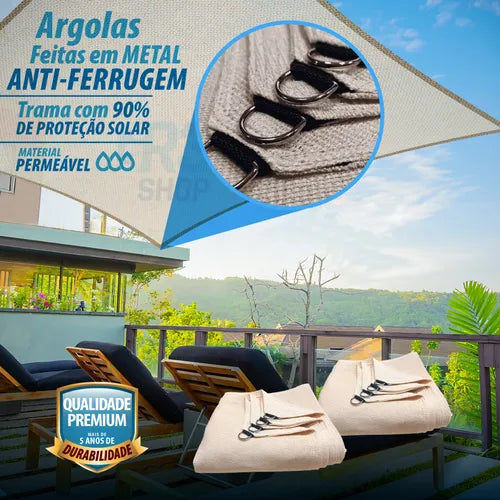 Lona Tela Toldo Sombrite 90% Sombra Shade Garagem Jardim 4x2