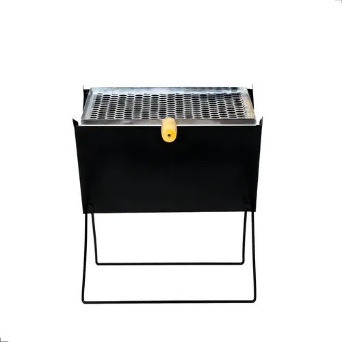 Churrasqueira Dobrável Portátil Aço A Carvão Maleta Cor Preto
