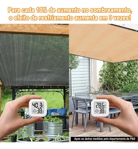 Tela Sombrite 90% Garagem Cobertura Piscina 4x6m Acabamento