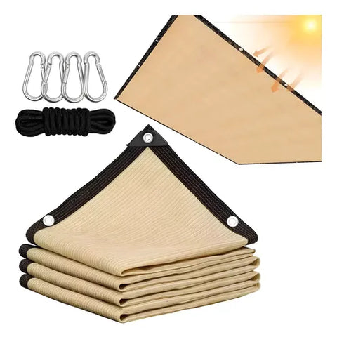 Tela Sombrite 90% Garagem Cobertura Piscina 4x6m Acabamento