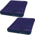 2 Colchões Inflável Casal Mor C/ Inflador Fole Embutido - Kit Reparo Cor Azul-marinho