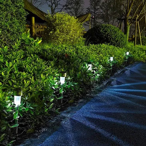 Kit 10 Luminária Luz Solar Balizador Espeto Para Jardim