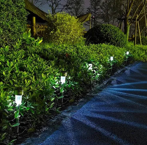 Kit 10 Luminária Luz Solar Balizador Espeto Para Jardim