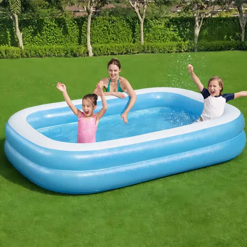Piscina Inflável Retangular Grande 778 Litros Para Crianças Bestway 54006