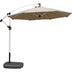 Ombrelone Guarda Sol Em Alumínio Com Base Para Piscina 3x3 Cor Cáqui Lisa