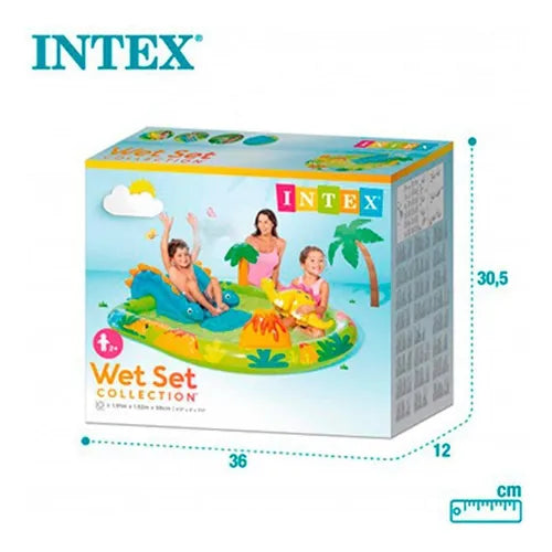 Piscina Infantil 143 L Inflável Playground Dino 57166 Intex
