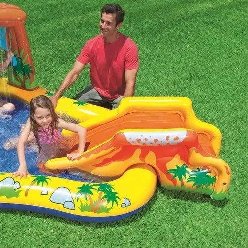 Piscina Playground Centro De Diversões Dinossauro Intex 310l