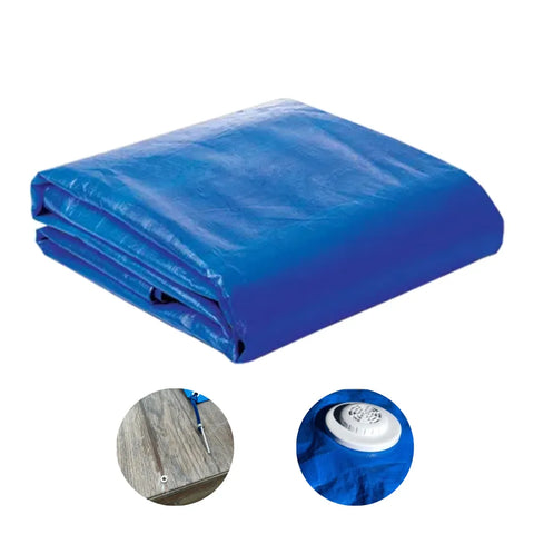 CAPA DE PISCINA 14X7 MTS 450 MICRAS, SUPORTA ATÉ 150 KGS DE PESO, COM RALO DE DRENAGEM -